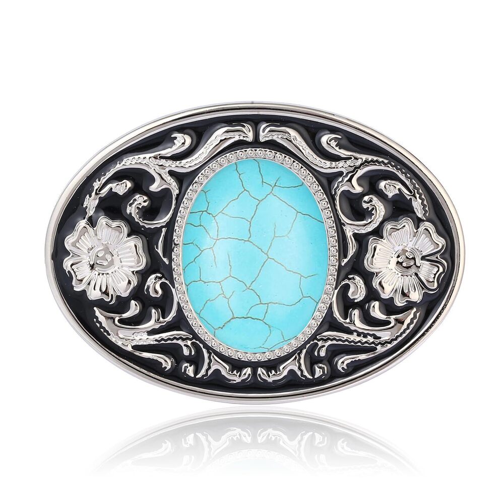 2893 American Western Cowboy Turquoise Belt Buckle